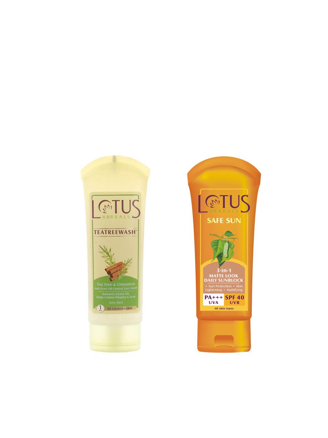 Lotus Herbals Pack Of Sunscreen & Facewash