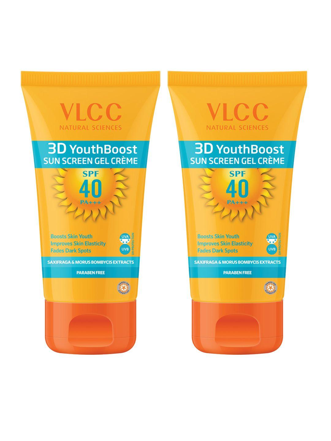 VLCC Unisex Pack of 2 3D Youth Boost SPF 40 Sunscreen Gel Creme