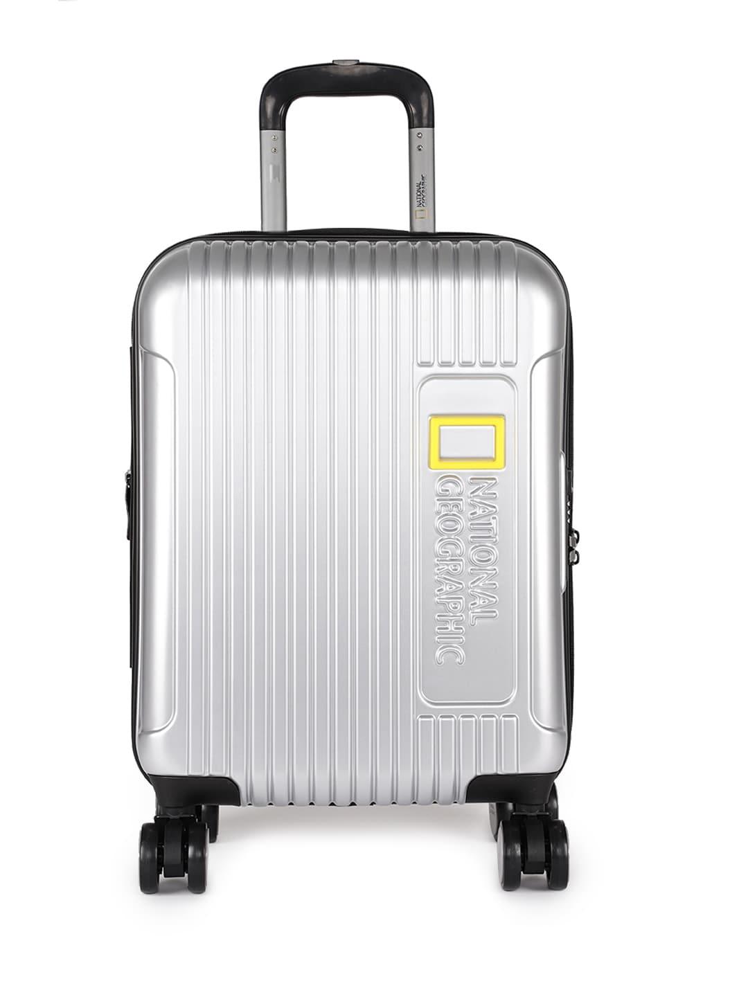 National Geographic Unisex Silver-Toned Lightweight Canyon Cabin Trolley Suitcase