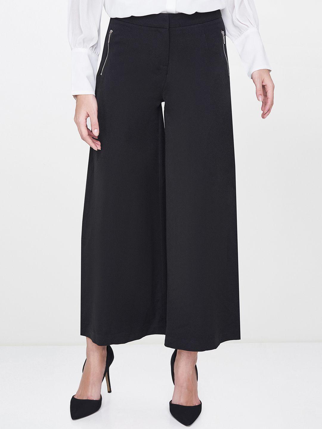 and-women-black-solid-parallel-trousers