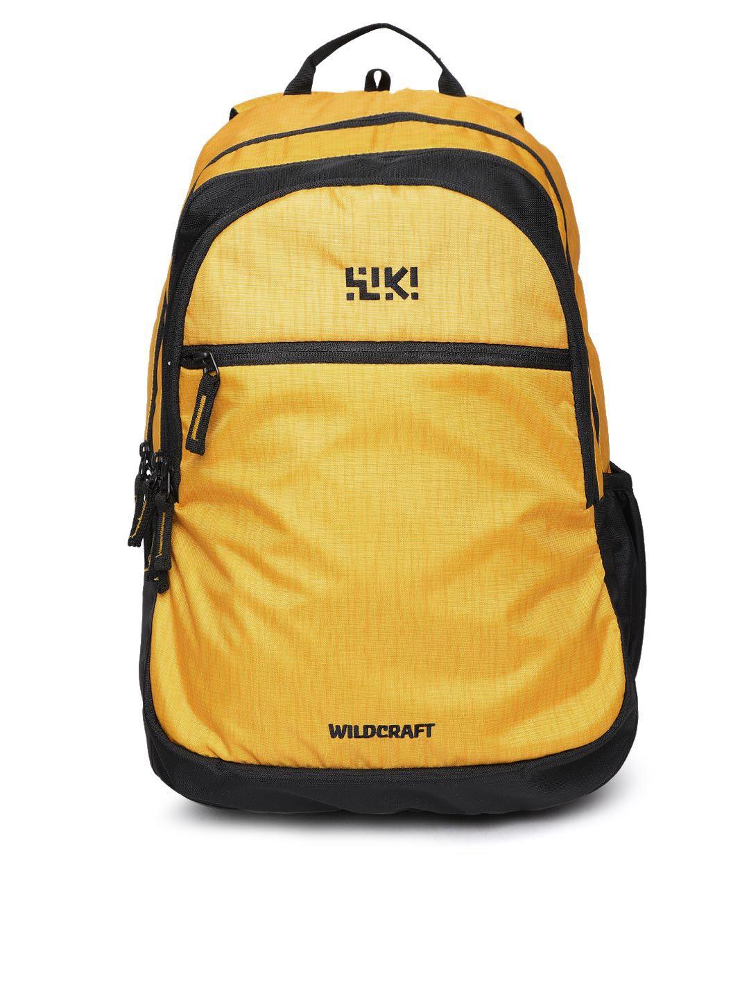 wildcraft-unisex-yellow-&-black-solid-backpack