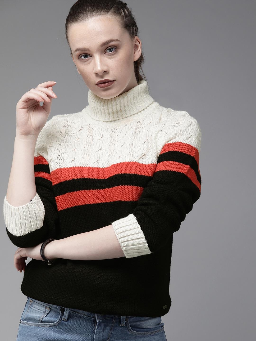 the-roadster-lifestyle-co-women-black-&-red-colourblocked-sweater
