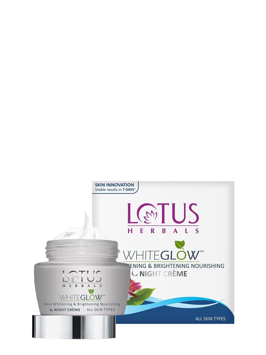 Lotus Herbals Sustainable  Whiteglow Whitening  Brightening Nourishing Night Creme 60g