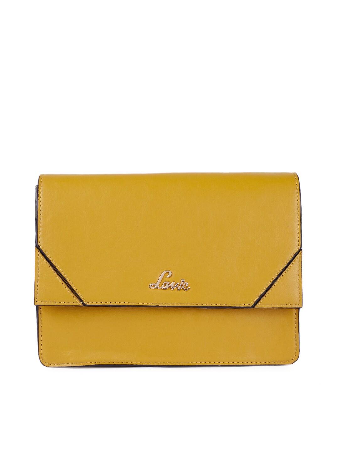 Lavie Mustard Yellow Solid Sling Bag