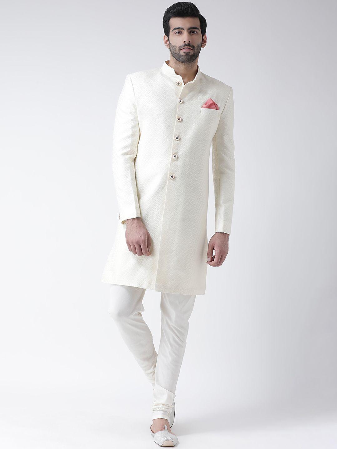 kisah-men-white-woven-design-sherwani