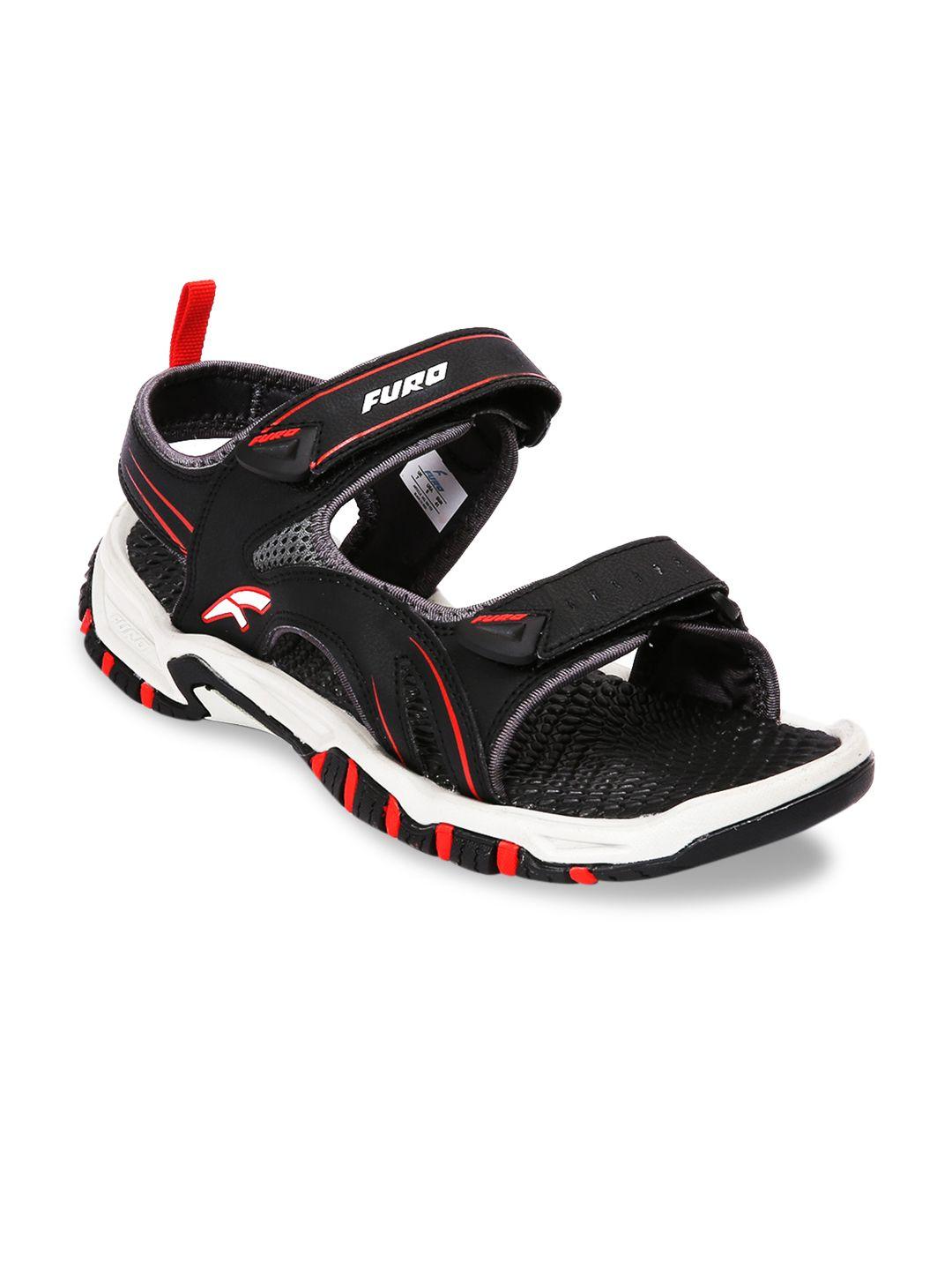 Furo Sports By Red Chief Black & Red For Men Sports Sandal