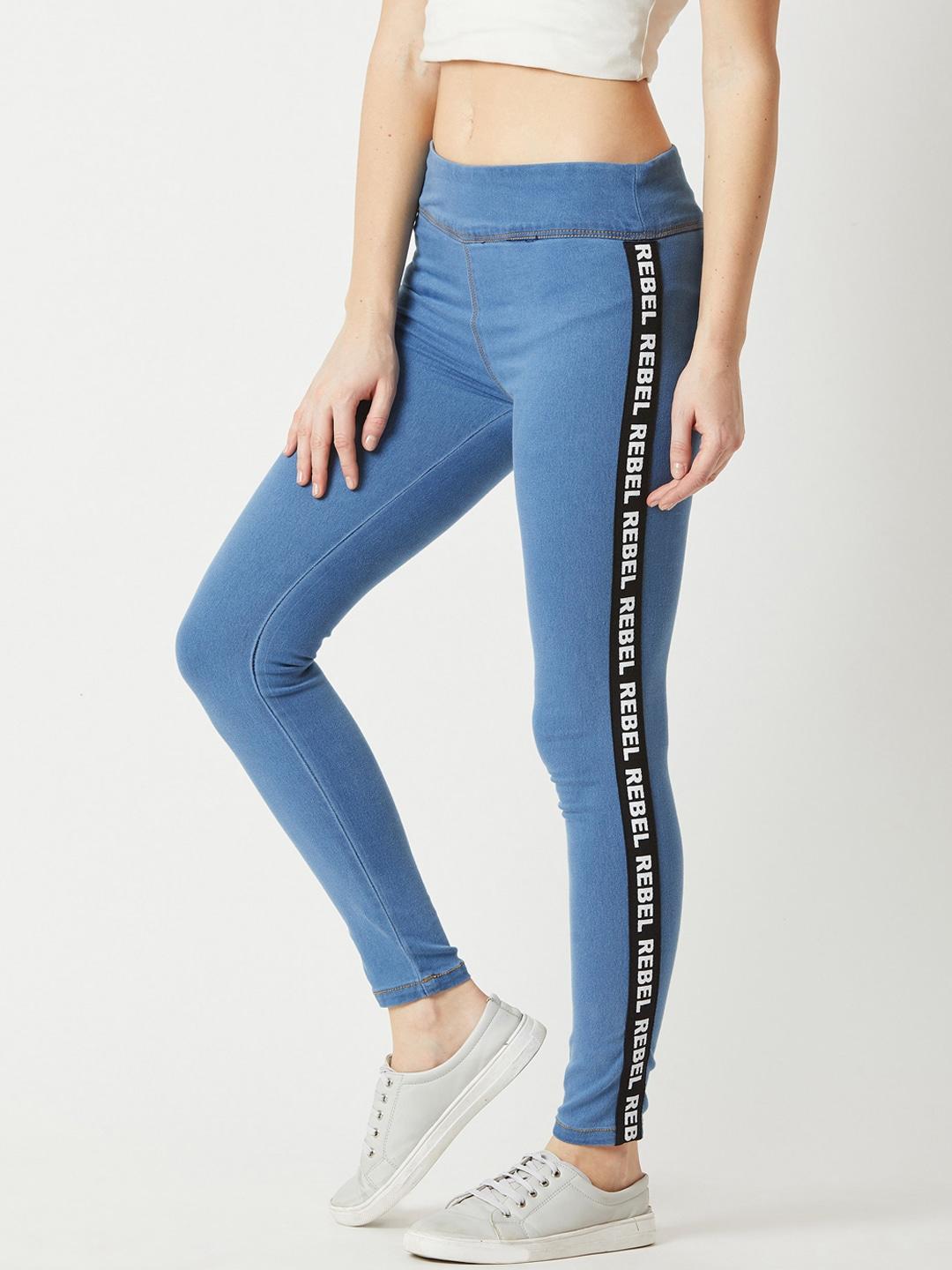 Miss Chase Women Blue Super Skinny Fit Jeggings