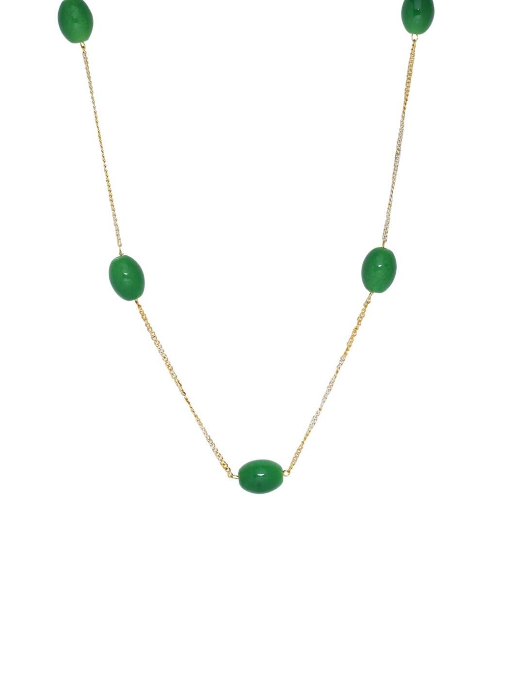 Silvermerc Designs Gold-Plated & Green Handcrafted Chain