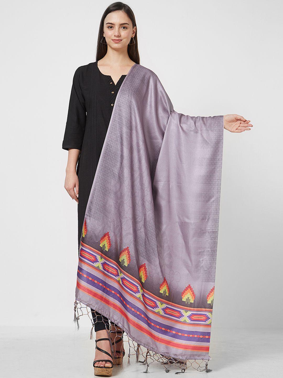 saree-mall-mauve-&-purple-printed-dupatta