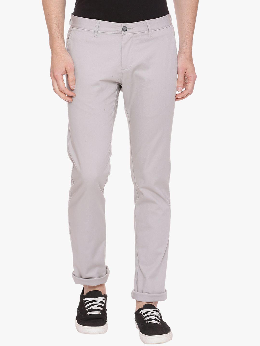 basics-men-grey-tapered-fit-solid-regular-trousers
