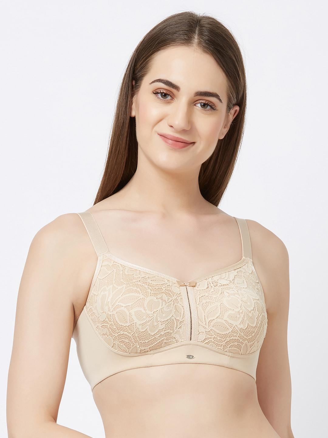 Soie Nude Lace Non-Wired Non Padded full coverage Everyday Bra FB-705nude