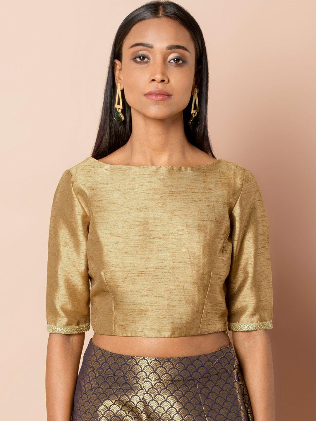 indya-women-gold-toned-solid-top