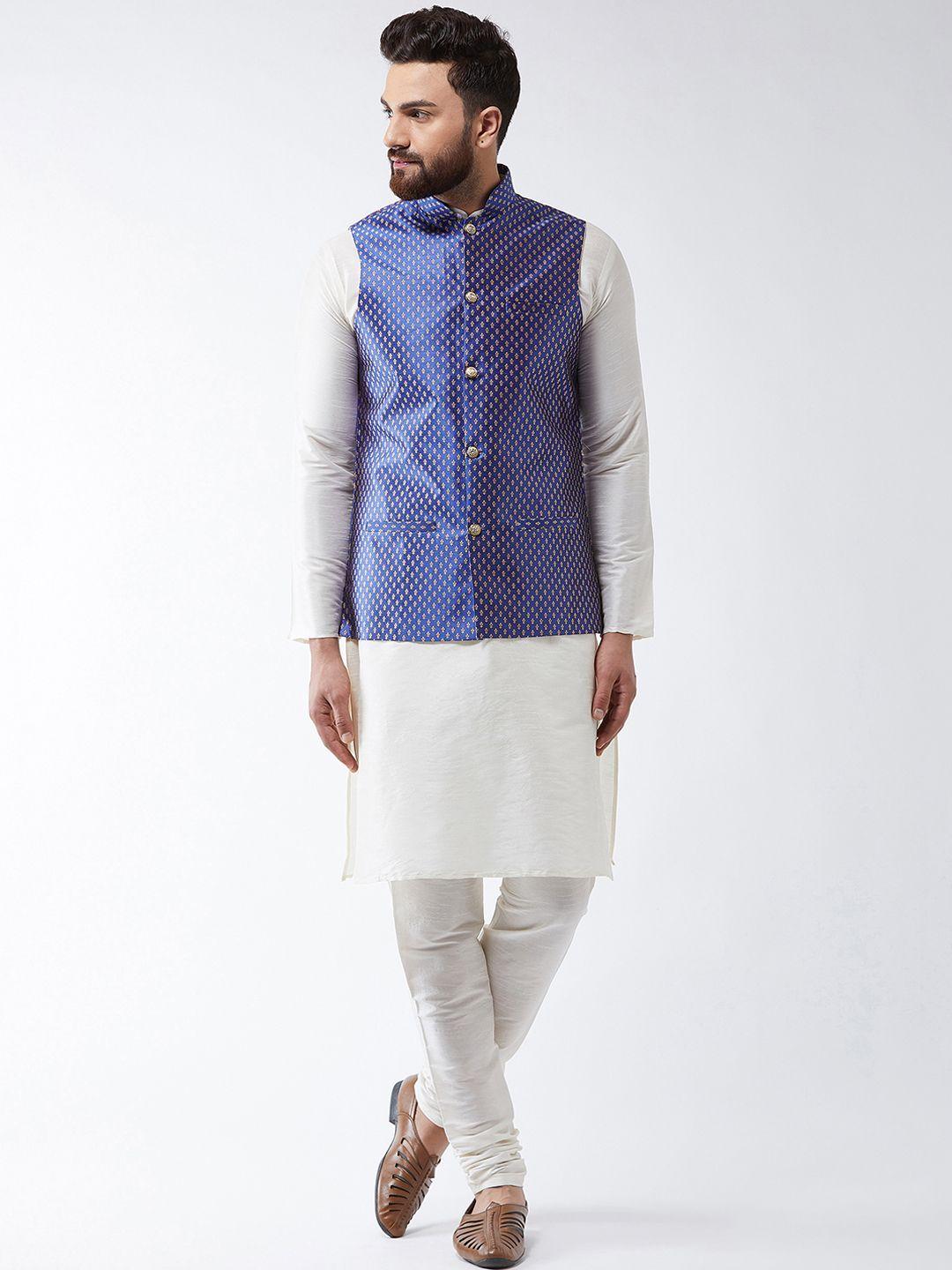 sojanya-men-off-white-solid-kurta-set-&-nehru-jacket