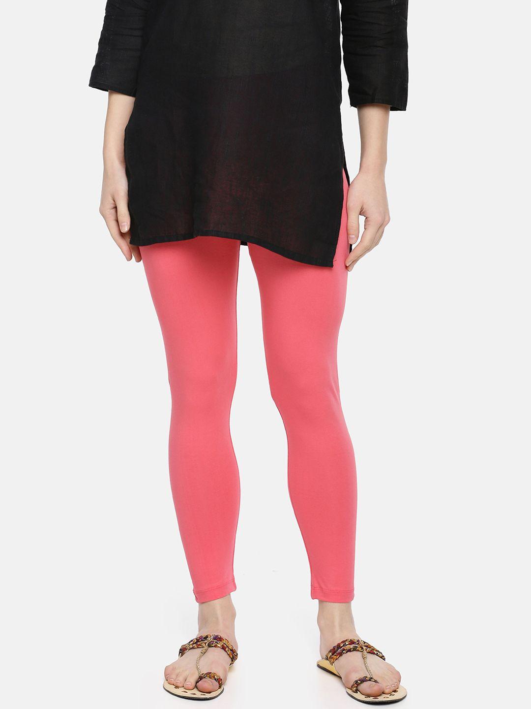 dollar-missy-women-pink-solid-ankle-length-leggings