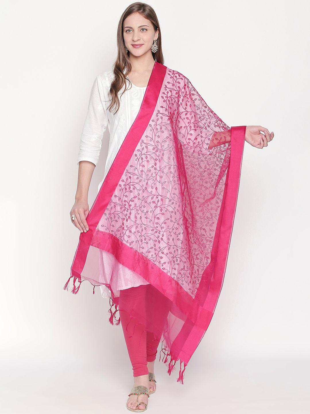 dupatta-bazaar-women-pink-organza-embroidered-dupatta