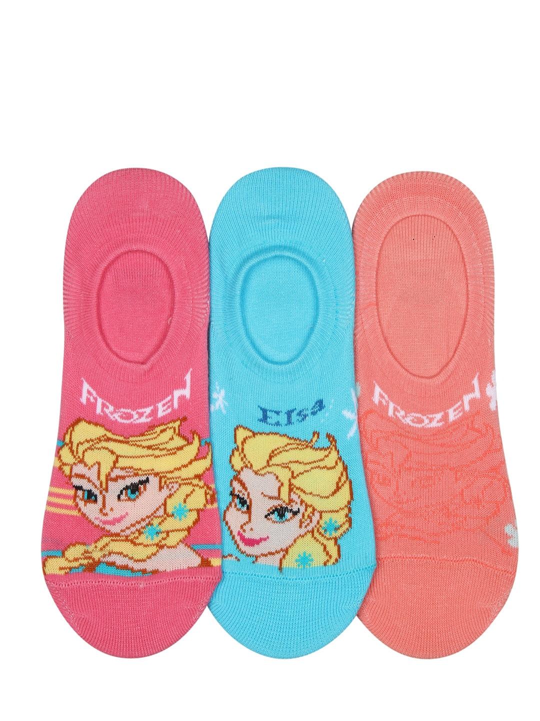 Supersox Girls Pack of 3 Assorted Disney Frozen Shoe Liners