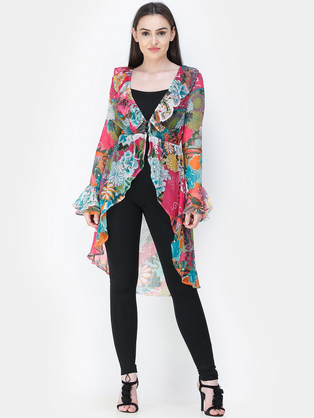 cation-women-multicoloured-printed-button-shrug