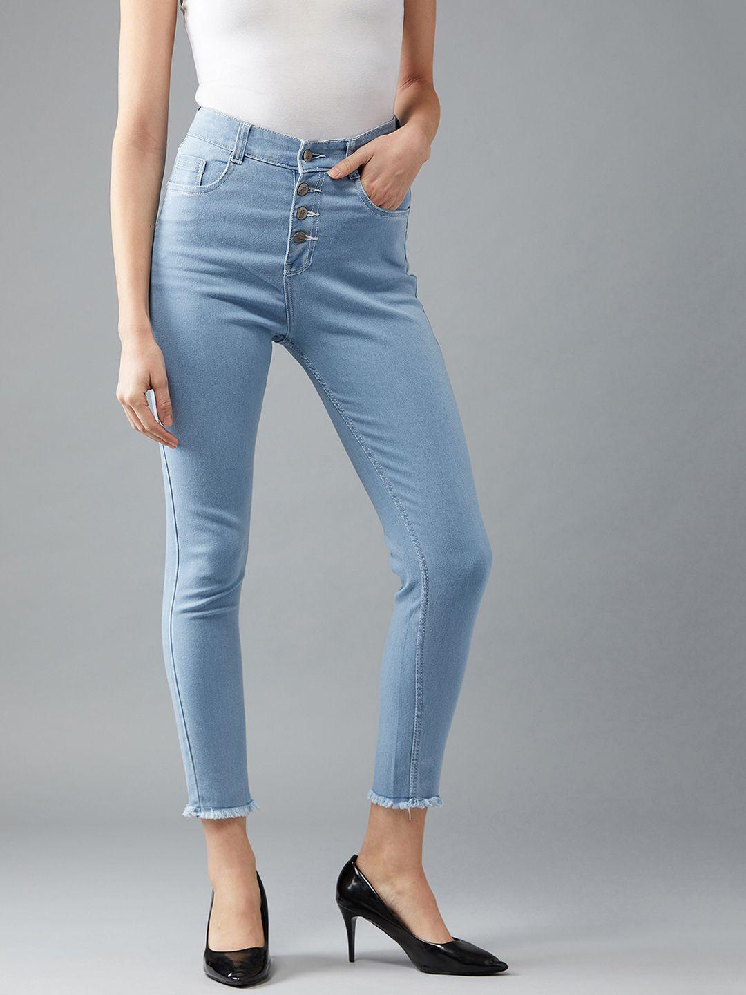 dolce-crudo-women-blue-skinny-fit-high-rise-clean-look-stretchable-jeans