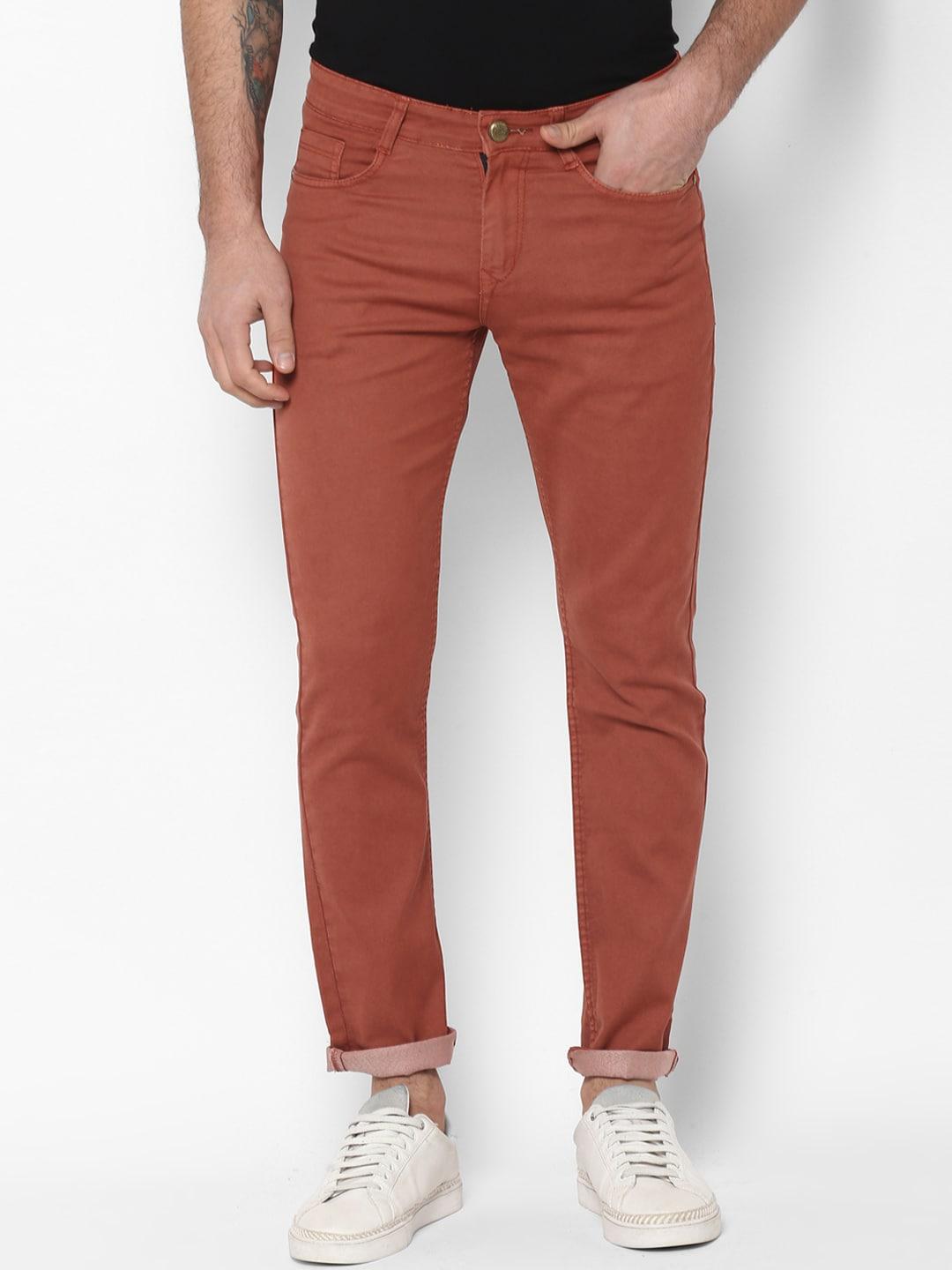 urbano-fashion-men-rust-brown-slim-fit-mid-rise-clean-look-stretchable-jeans