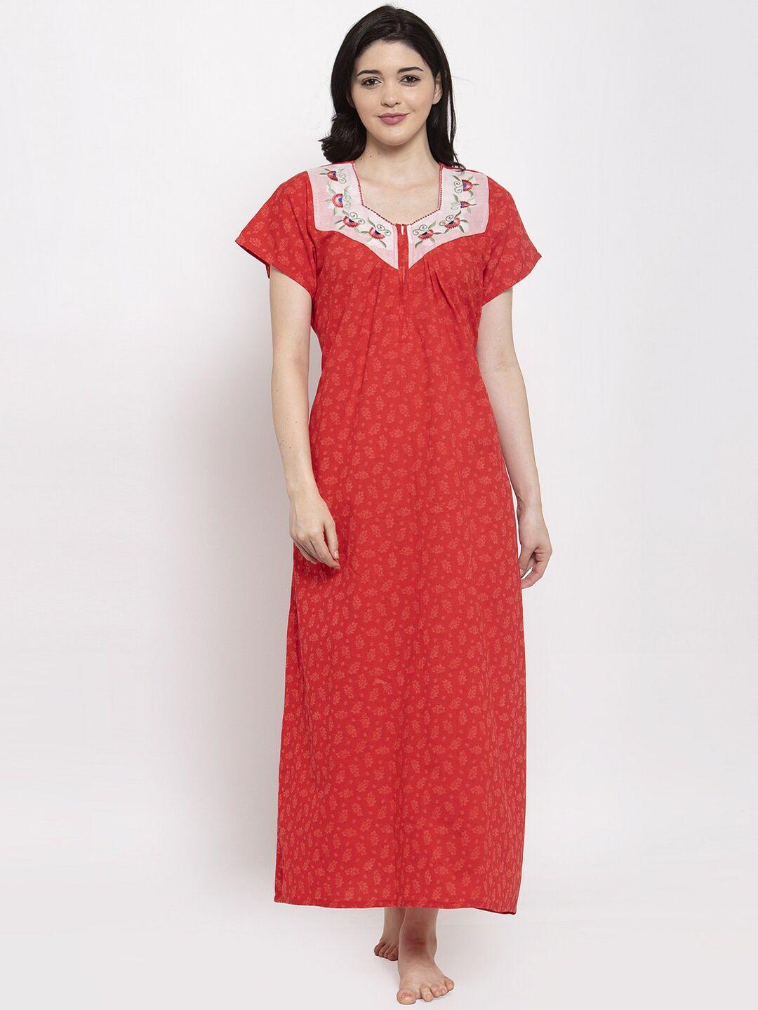 secret-wish-red-printed-nightdress