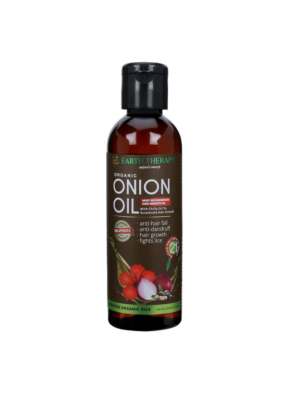 EARTH THERAPY Organic Onion Oil for Total Haircare - 200 ml