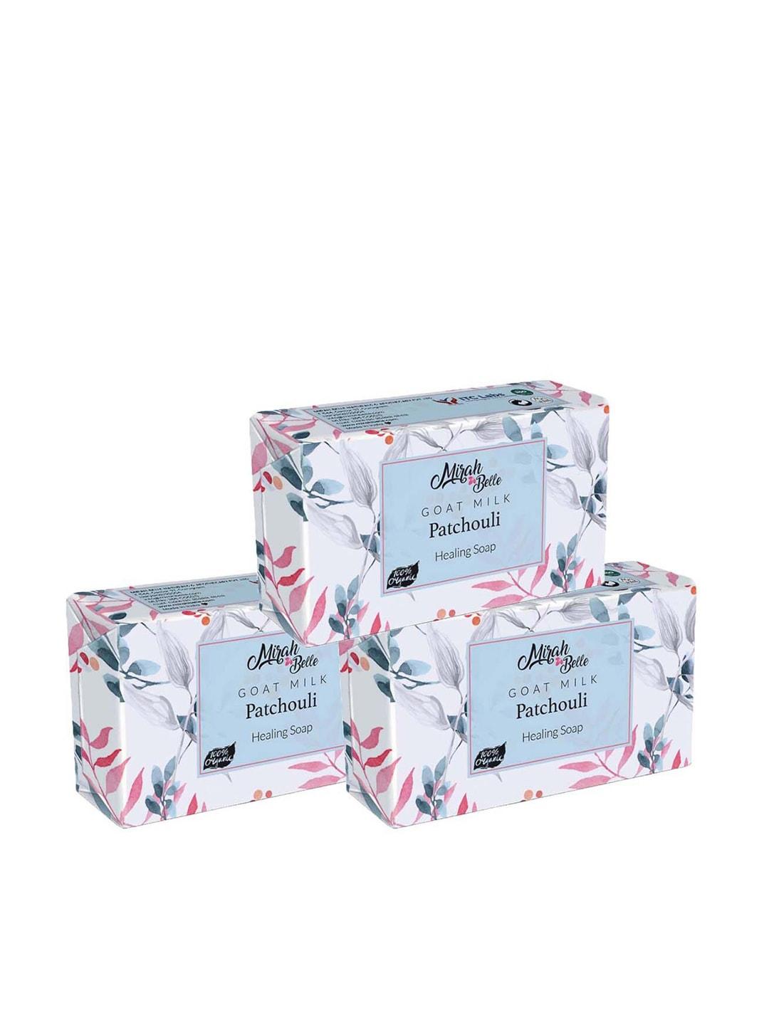 Mirah Belle Unisex Pack Of 3 Goat Milk Patchouli Anti Blemish Soap 125g