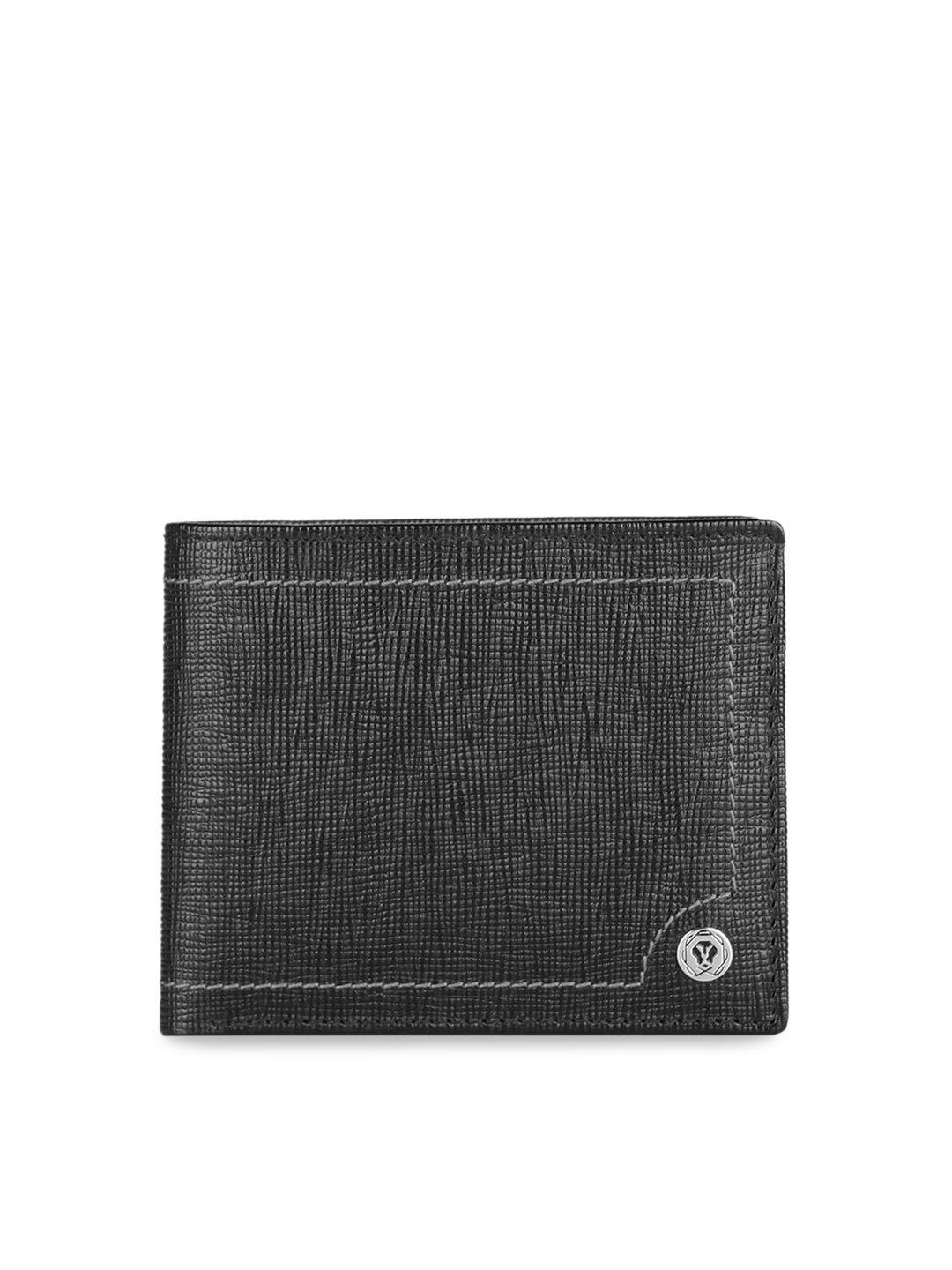 Cross Men Black Solid Two Fold Genuine Leather Wallet