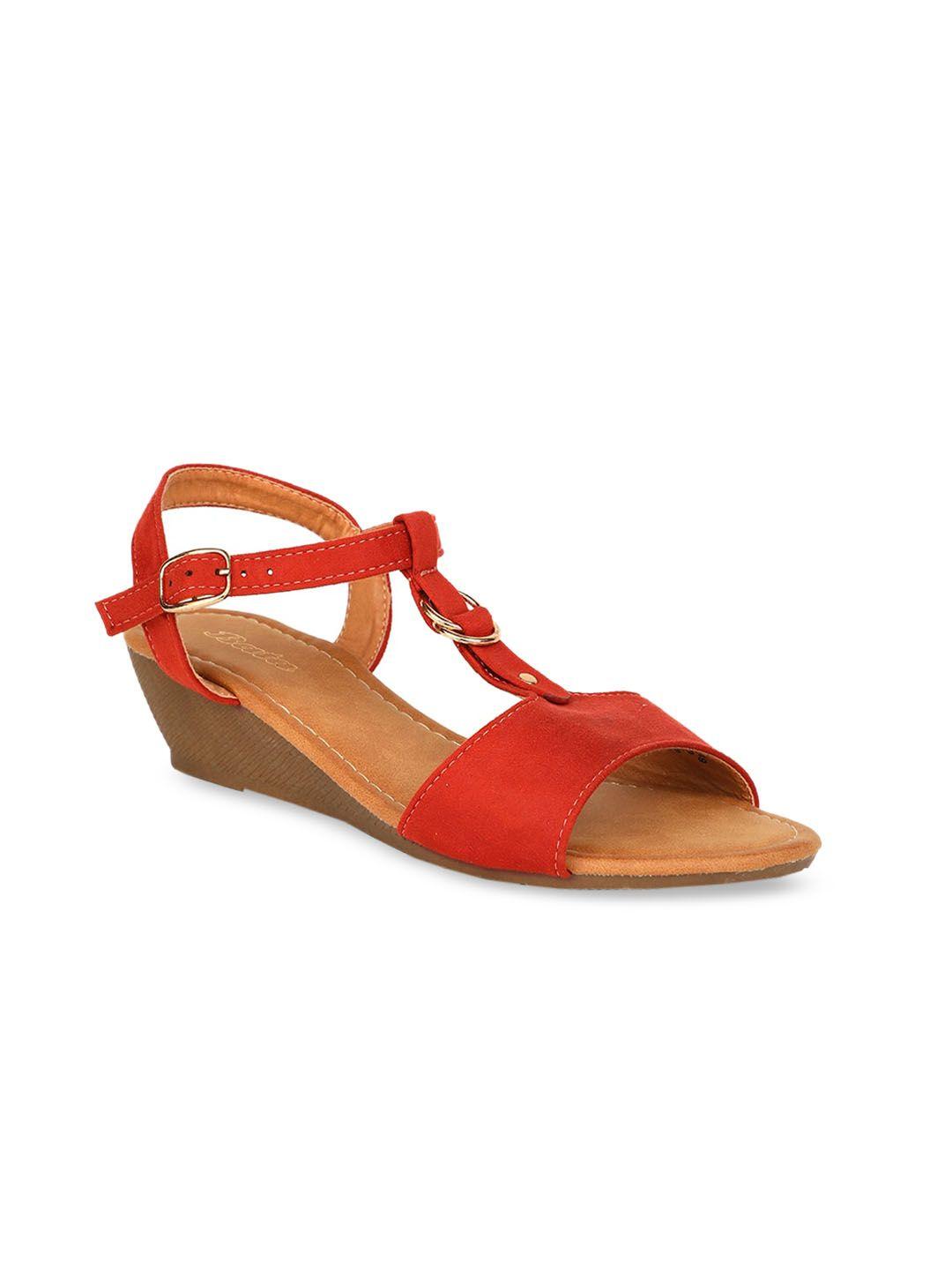 bata-women-red-solid-wedges