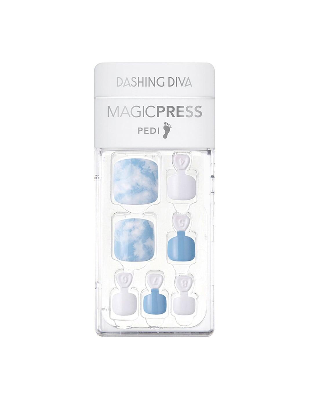 Dashing Diva Magicpress Irish Blue Press On Gel Artificial Nails
