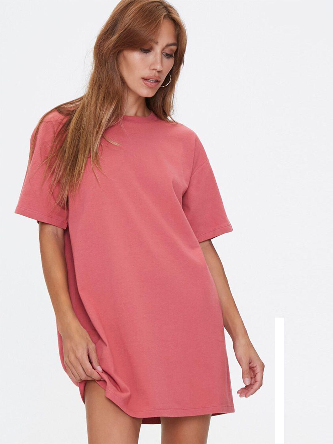 forever-21-women-pink-solid-t-shirt-dress