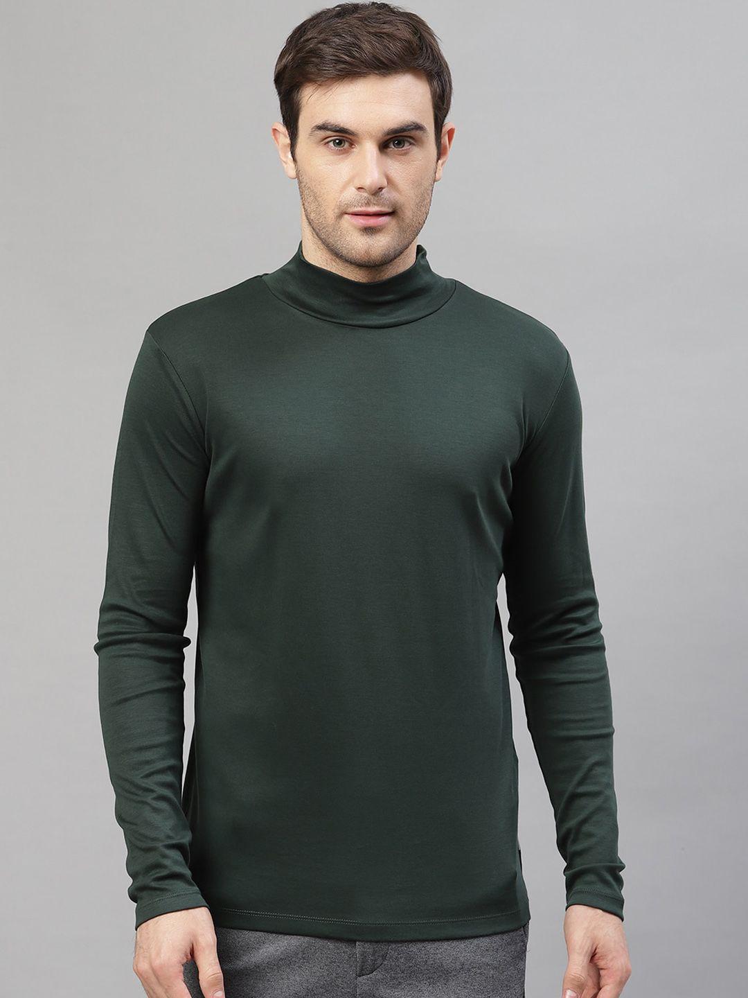 LINDBERGH Men Green Solid Knitted Pullover
