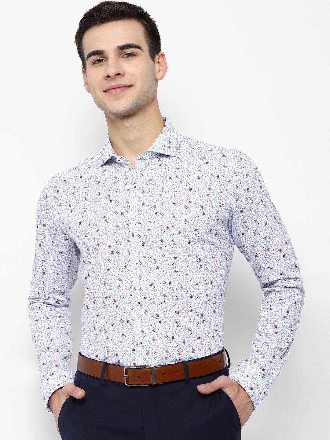 simon-carter-london-men-off-white-&-blue-slim-fit-printed-formal-shirt