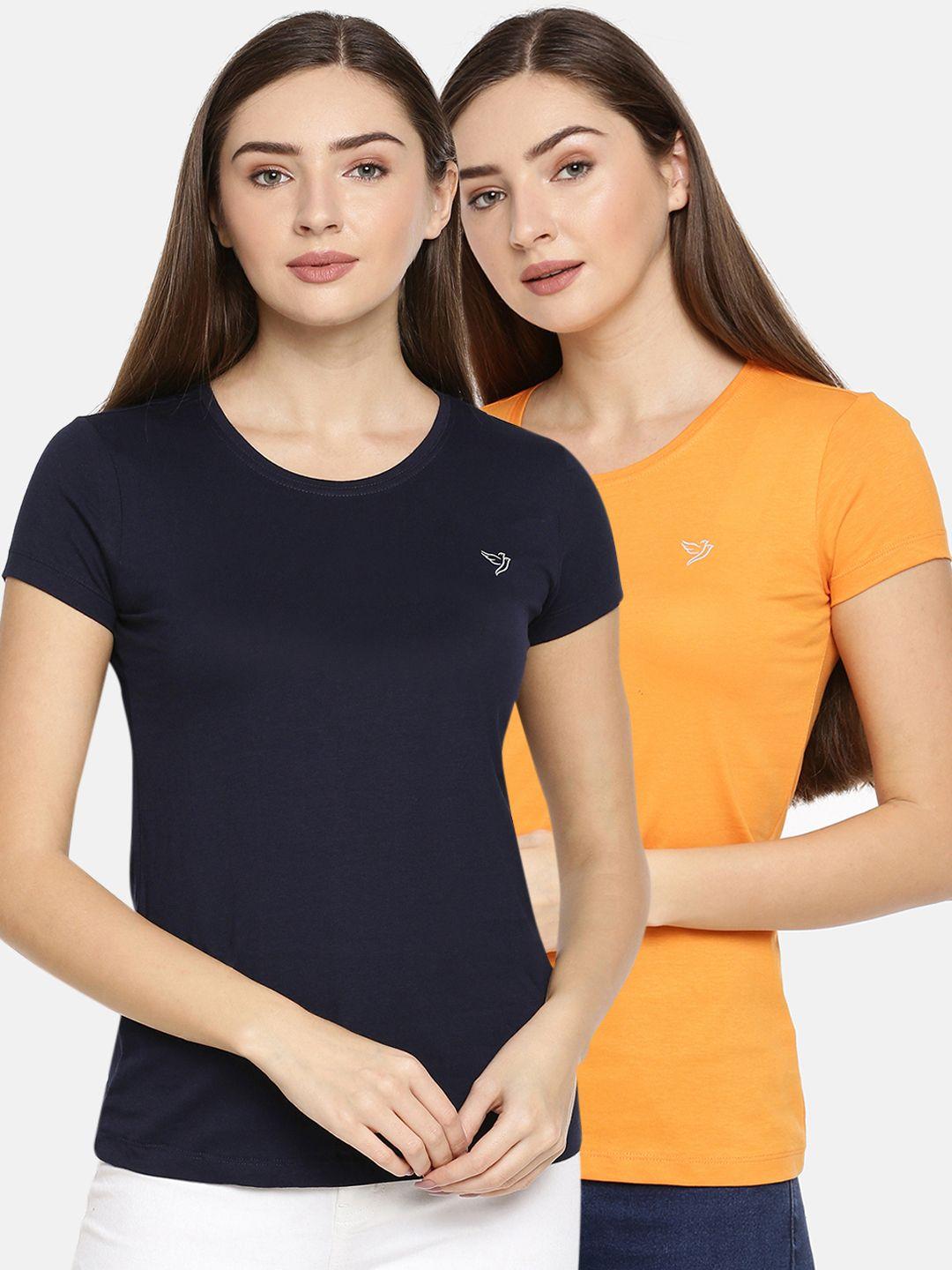 twin-birds-women-navy-blue-solid-round-neck-pure-cotton-t-shirt