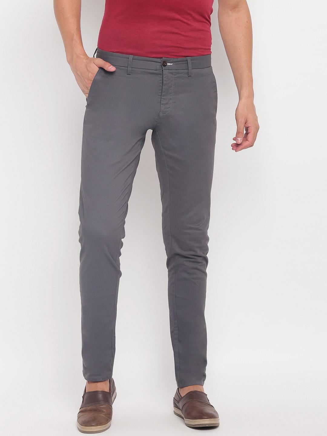 gant-men-grey-slim-fit-solid-regular-trousers