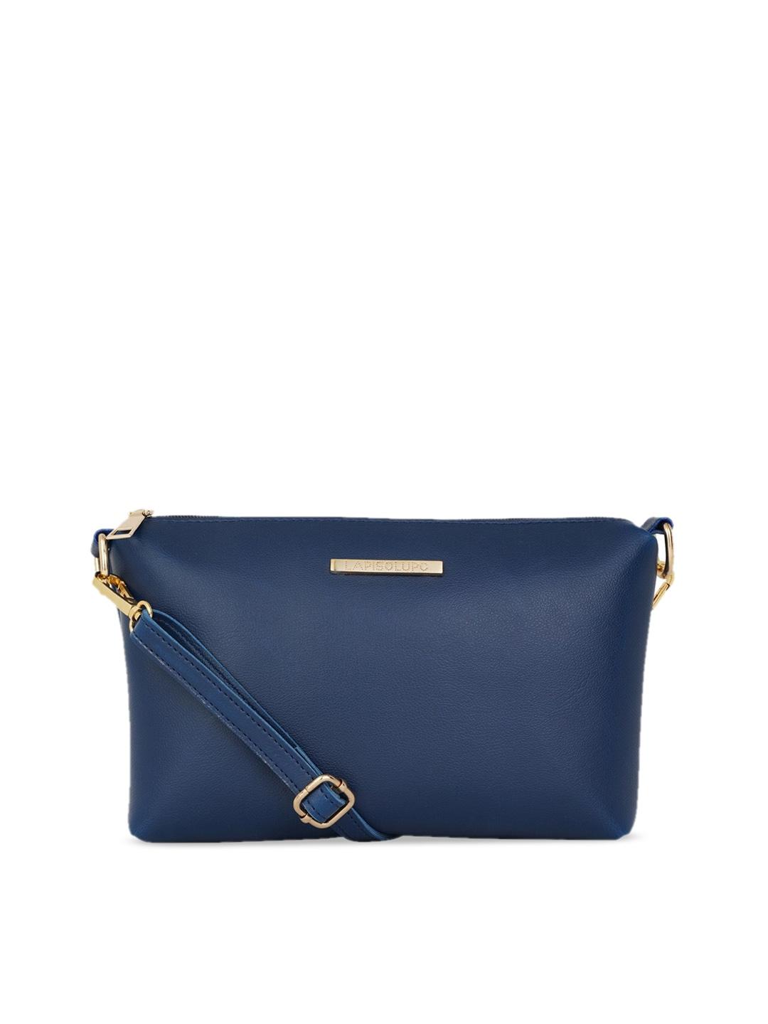 Lapis O Lupo Blue Solid Sling Bag