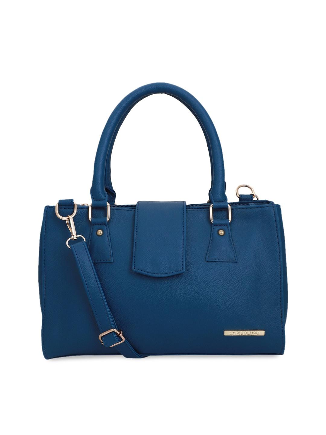 Lapis O Lupo Blue Solid Handheld Bag