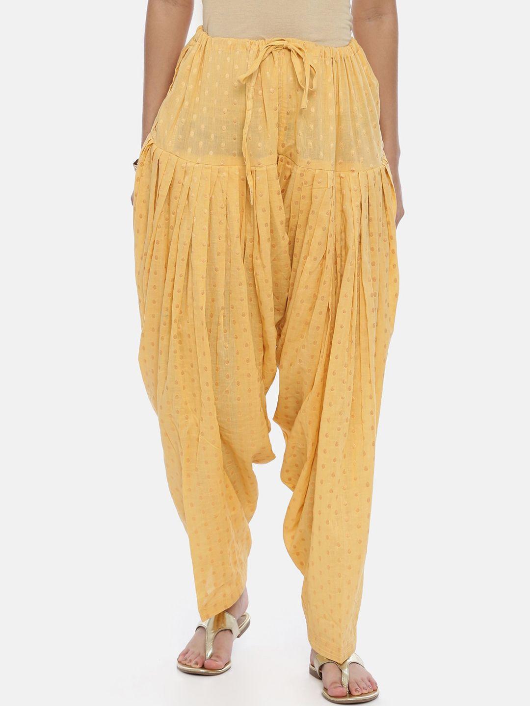 souchii-women-beige-woven-design-patiala