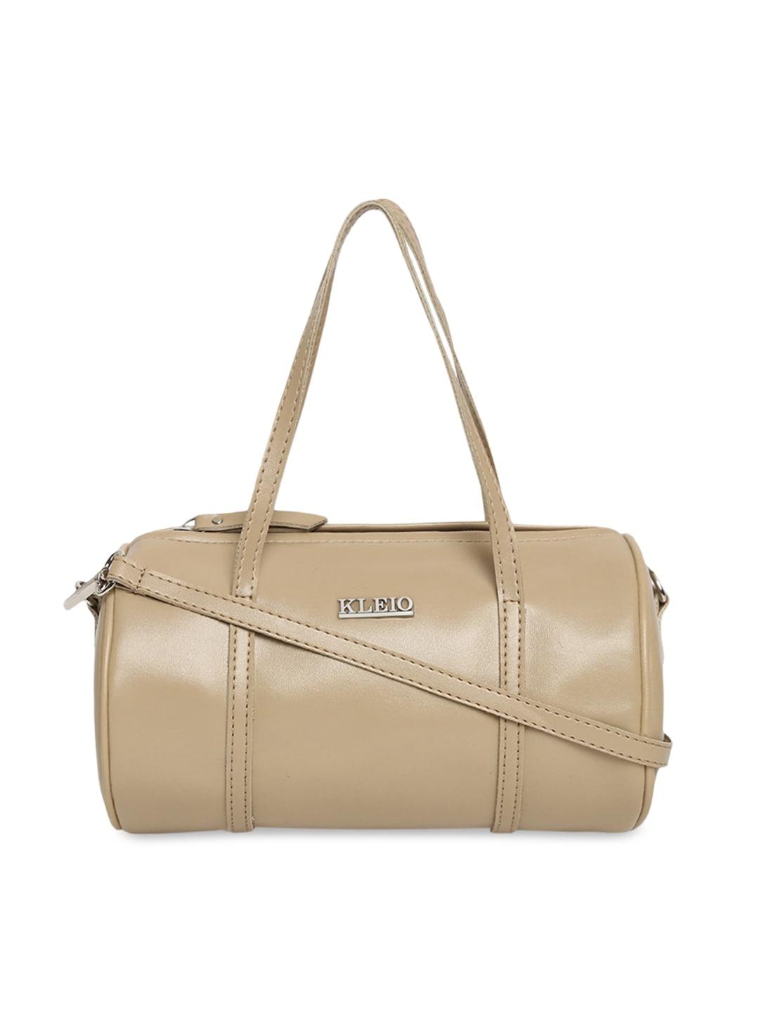 KLEIO Beige Solid Hand Bag