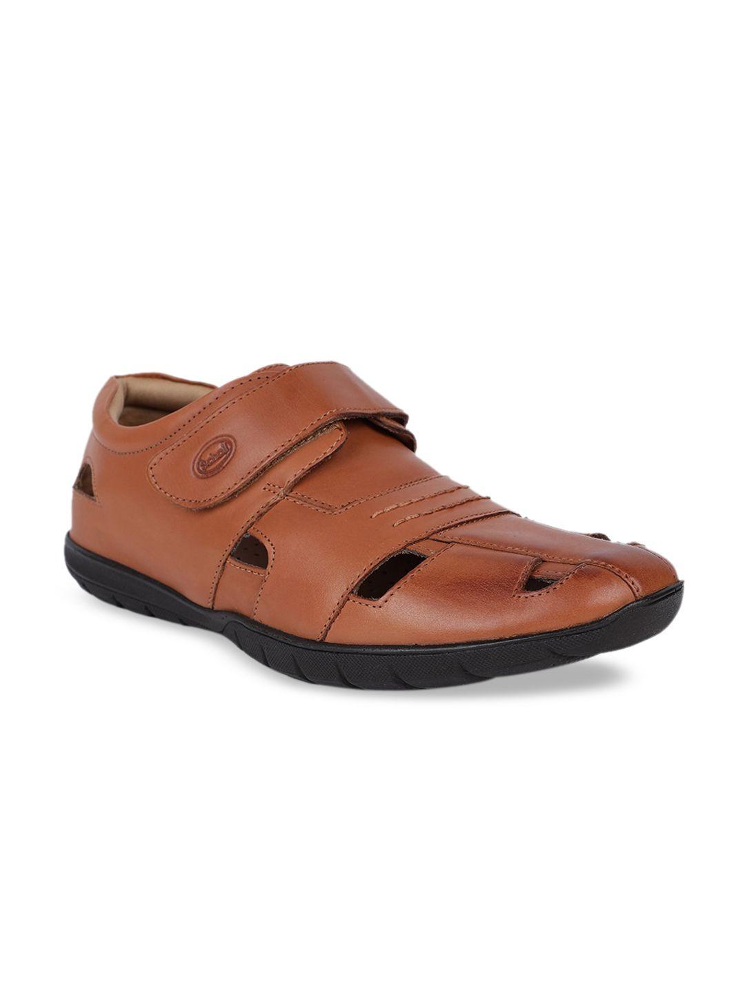 Scholl Men Brown & Beige Shoe-Style Sandals