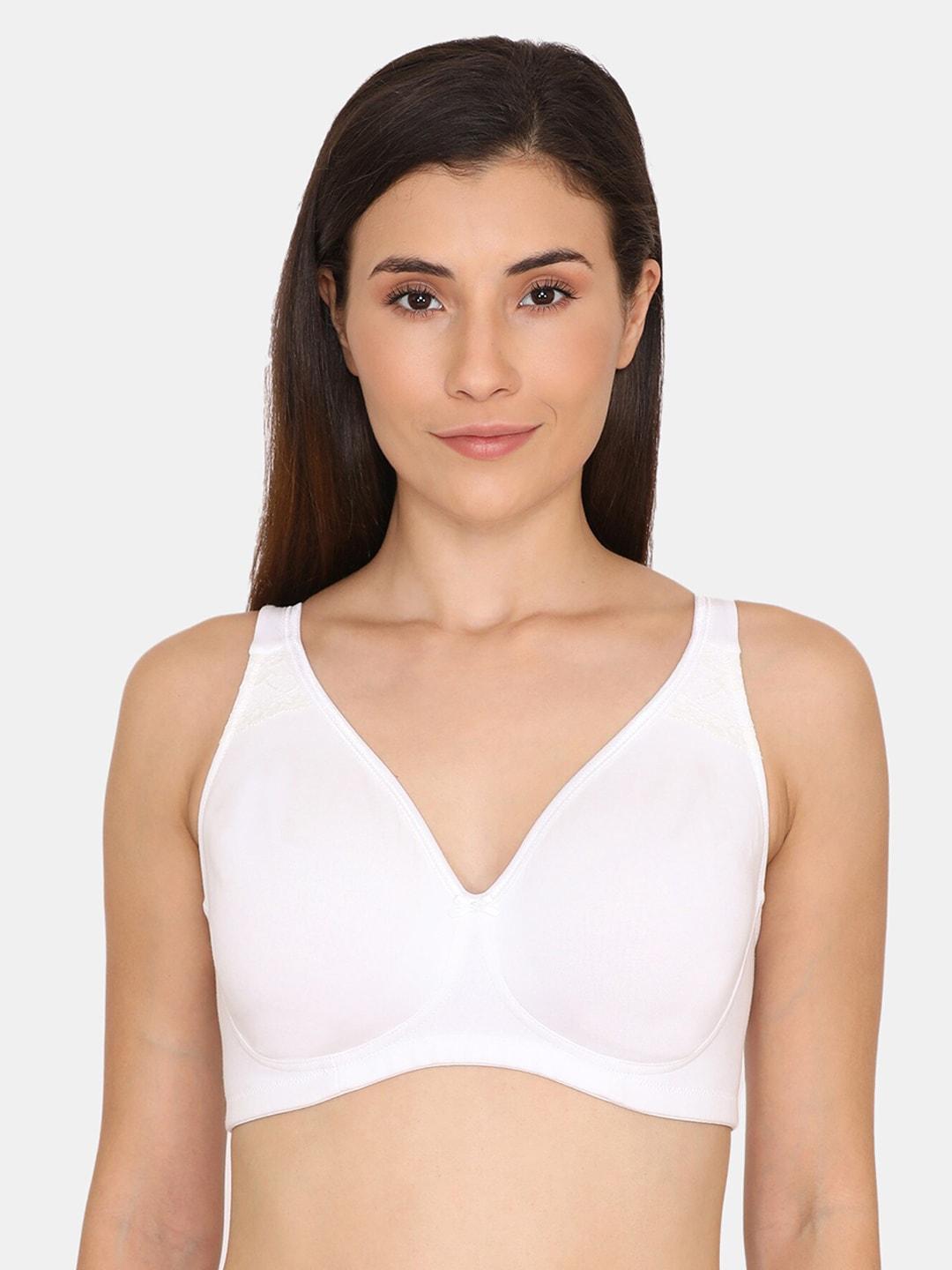 Zivame White Solid Non-Wired Non Padded Everyday Bra ZI0ZPCTB02BWHIT