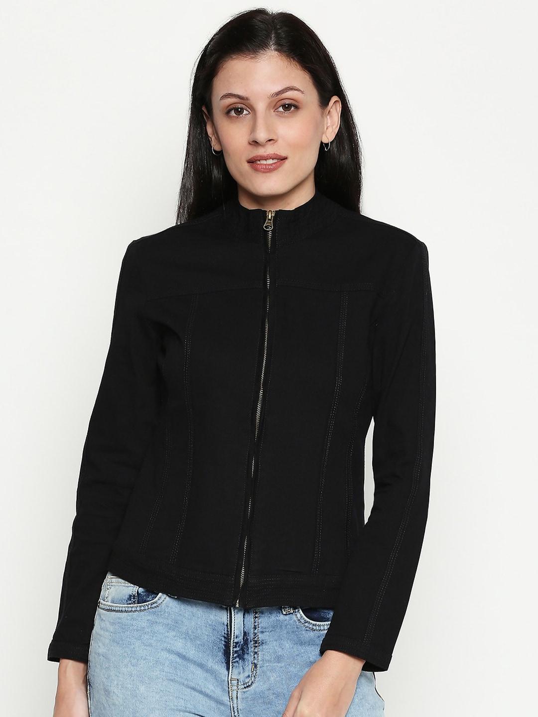 People Women Black Solid Tailored Jacket