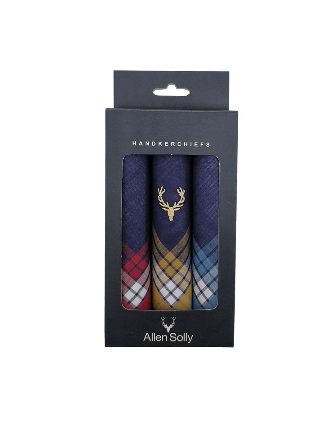allen-solly-men-pack-of-3-navy-blue-solid-handkerchief-gift-set
