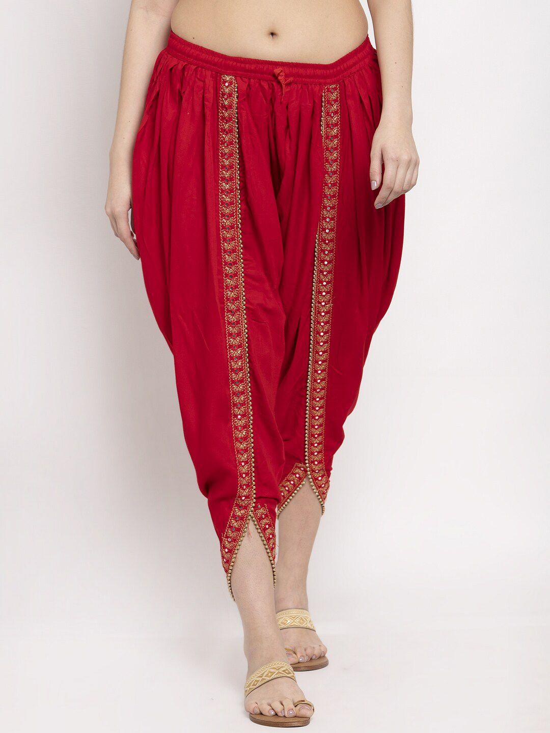miaz-lifestyle-women-red-solid-dhoti-salwar