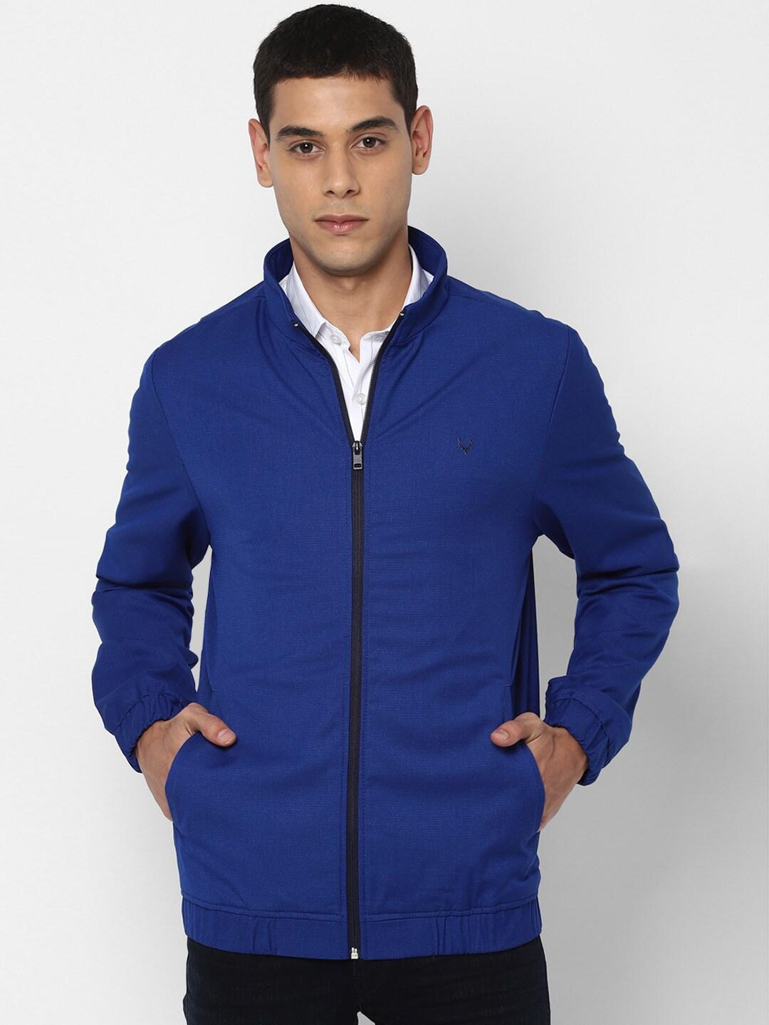 Allen Solly Men Blue Solid Tailored Jacket