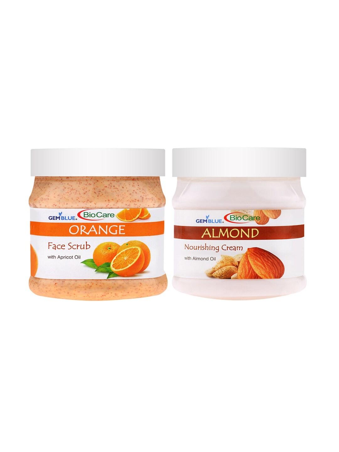 GEMBLUE BioCare Unisex Set Of 2 Orange Scrub & Almond Cream