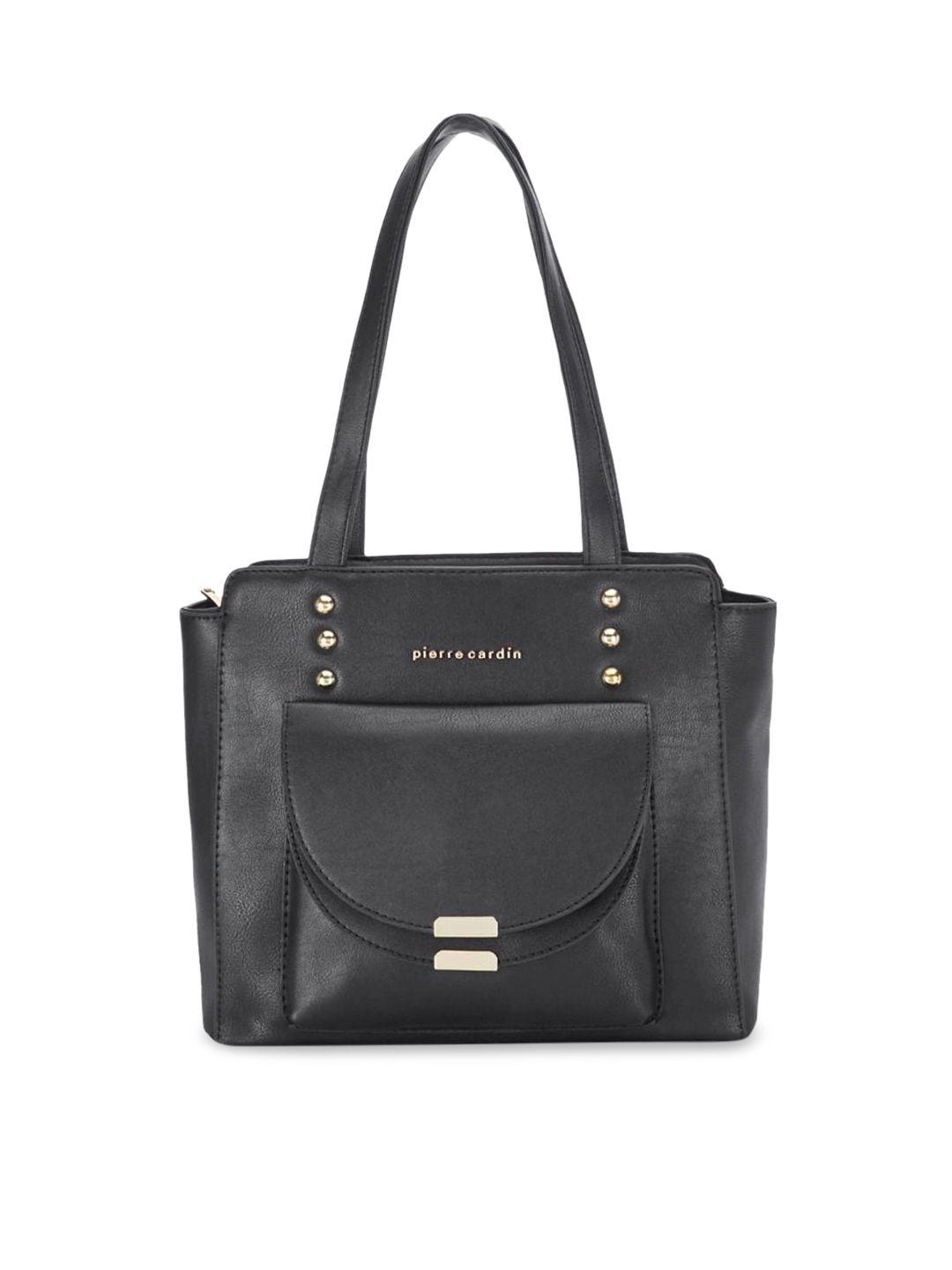 pierre cardin Women Black Solid Tote Handbag