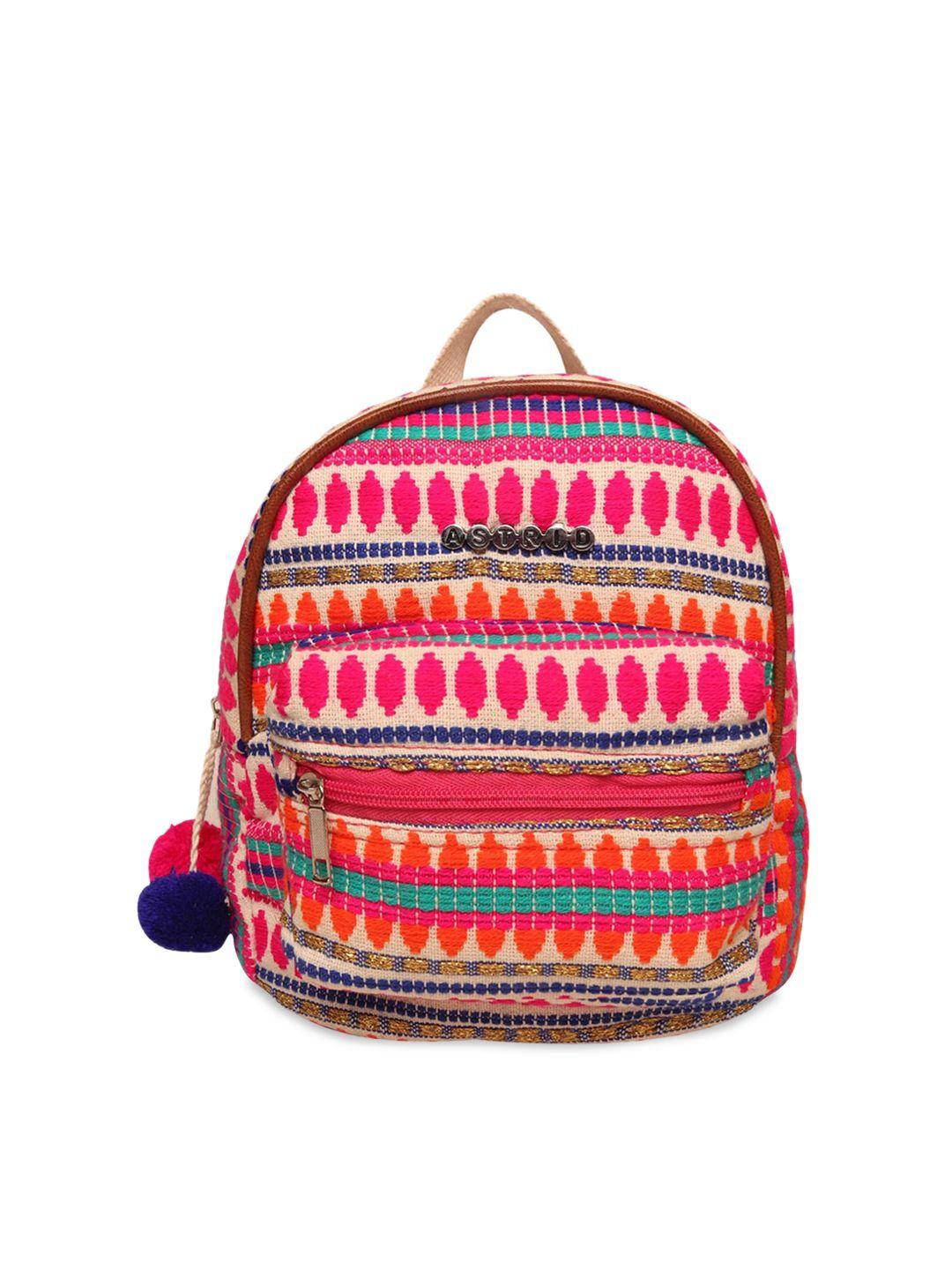 ASTRID Girls Pink Tasselled Backpack
