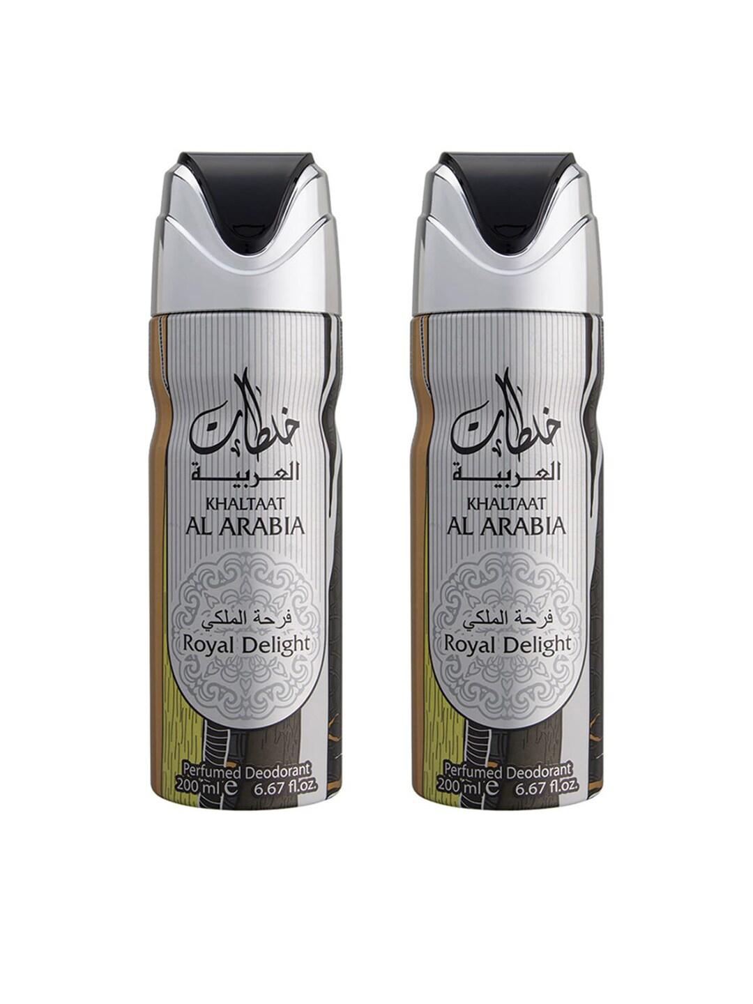 Lattafa Set of 2 Khalaat Al Arabia Royal Delight Deodorants 200 ml