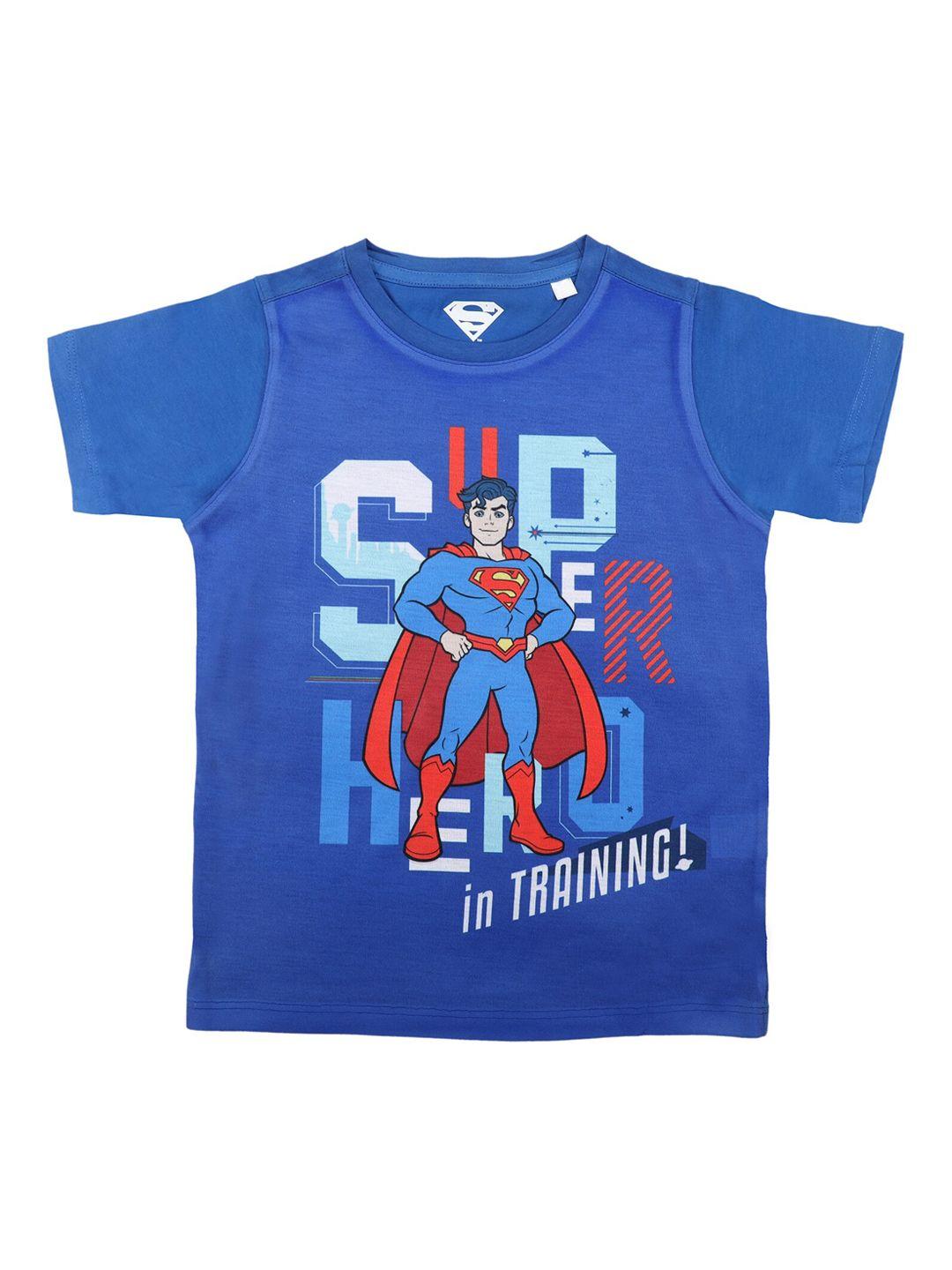 superman-boys-blue-printed-round-neck-t-shirt