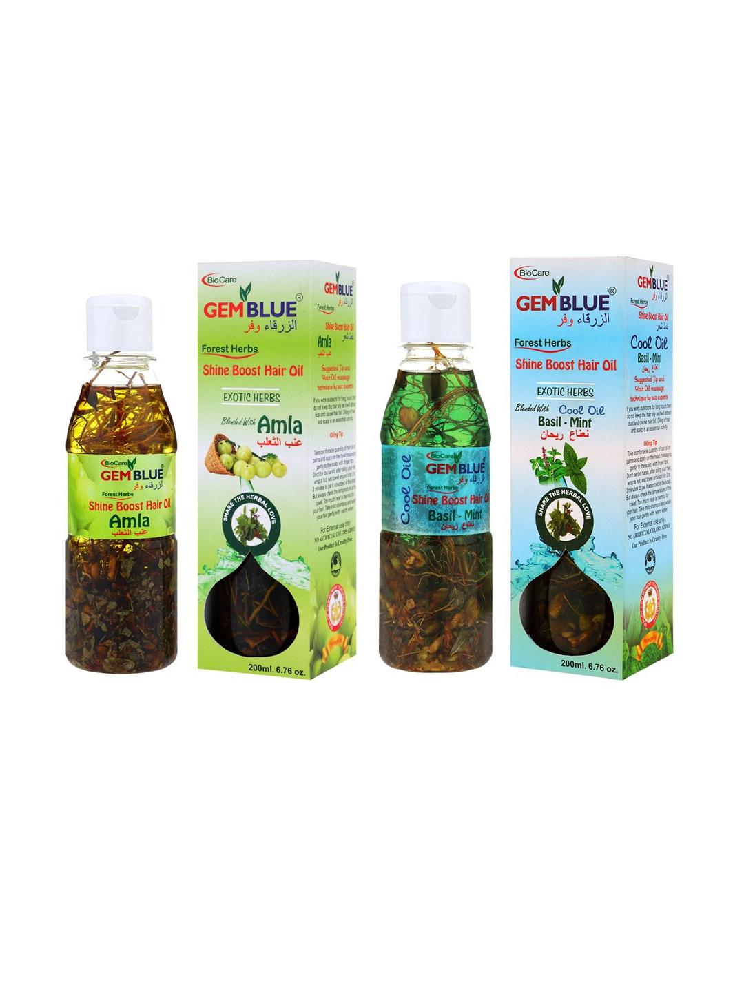 GEMBLUE BioCare Set of Amla Hair Oil & Basil-mint Hair Oil